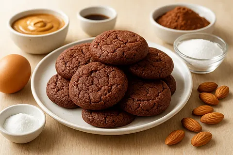 Nutritious Almond Butter Cookies (Erythritol Optional)