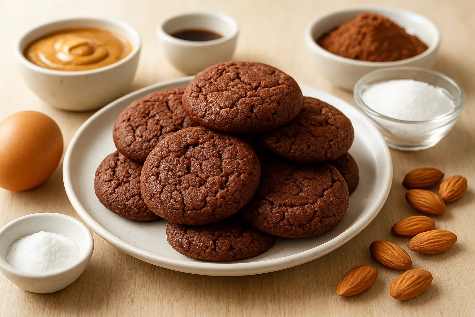 Nutritious Almond Butter Cookies (Erythritol Optional)