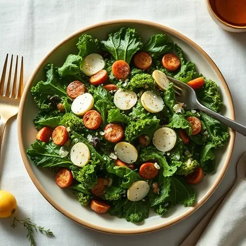 Nourishing Kale Caesar Salad with Anchovy-Lemon Dressing