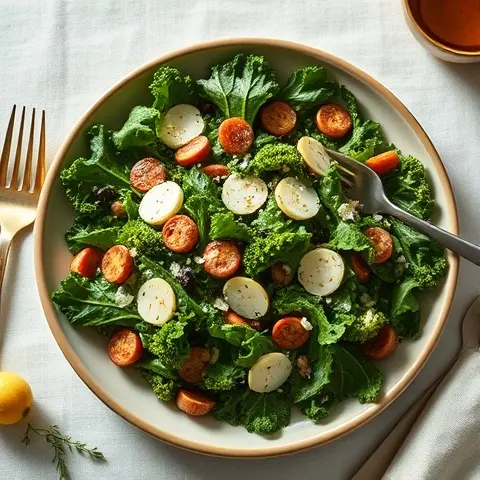 Nourishing Kale Caesar Salad with Anchovy-Lemon Dressing