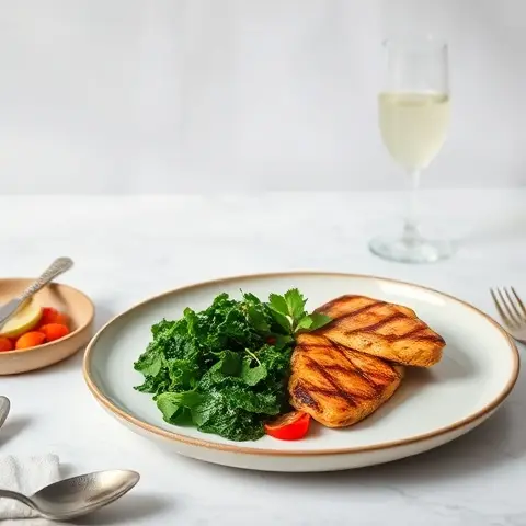 Piri‑Piri Grilled Chicken with Garlic Kale