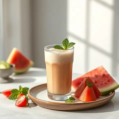 Watermelon Cucumber Cooling Hydration Smoothie