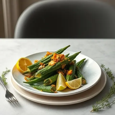 Turmeric-Lime Roasted Okra