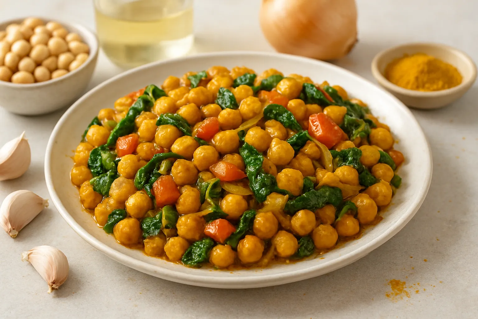 Curried Chickpea Hash (Low-Glycemic)