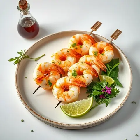 Garlic-Lime Shrimp Skewers