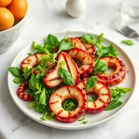 Grilled Octopus & Arugula Salad