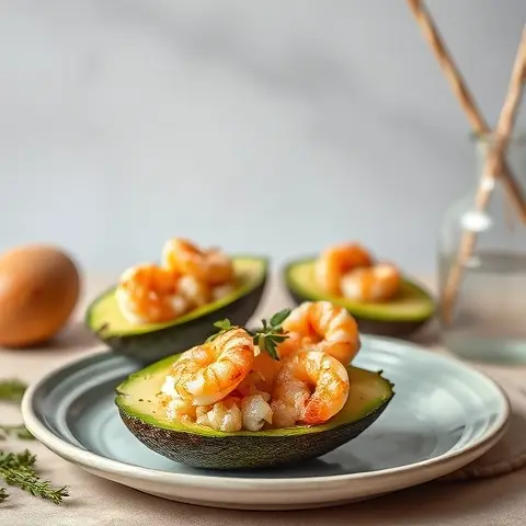 Shrimp Stuffed Avocado Halves