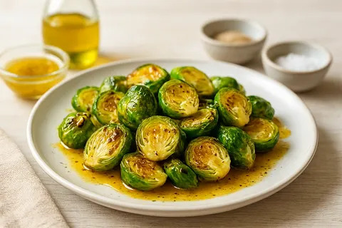 Roasted Brussels Sprouts with Mustard Vinaigrette