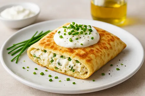 Turkey-Chive Cottage Cheese Blintz (Cloud)