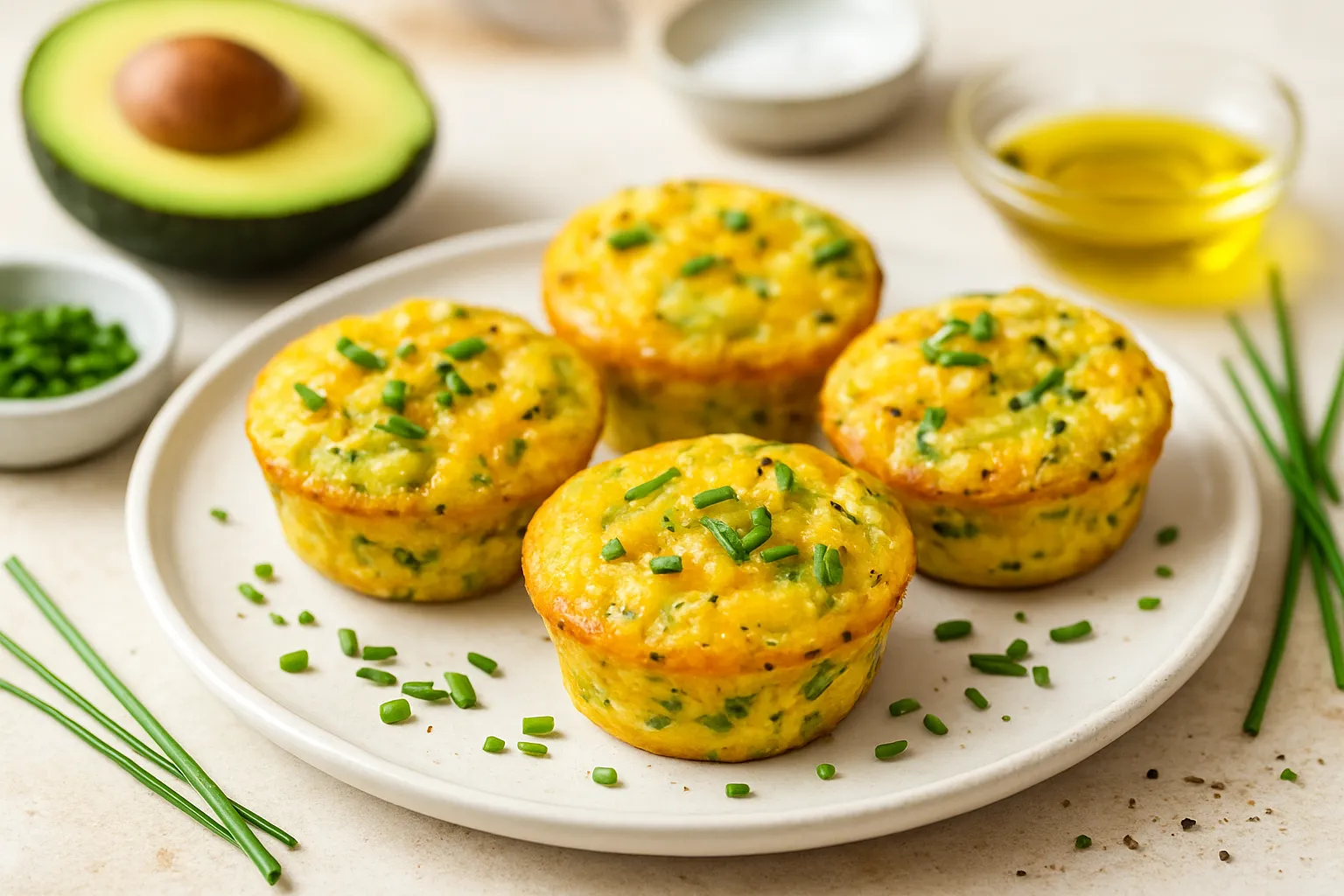 Avocado-Chive Egg Muffins