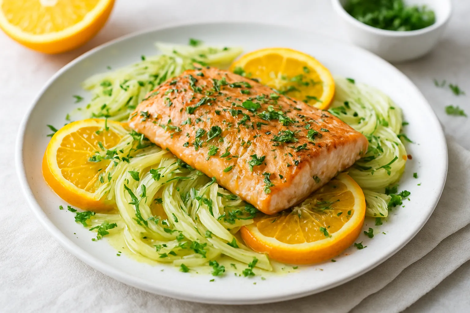 Citrus-Herb Trout with Fennel and Orange