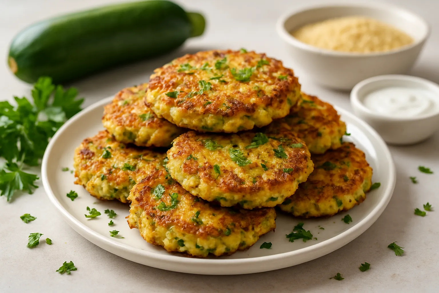 Nutritious Millet & Zucchini Breakfast Fritters