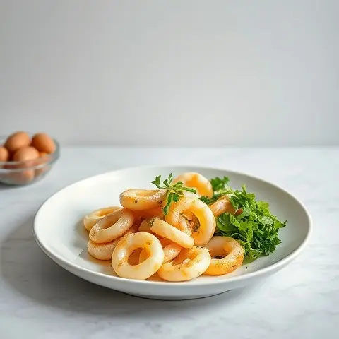Ginger-Garlic Calamari with Herb Salad