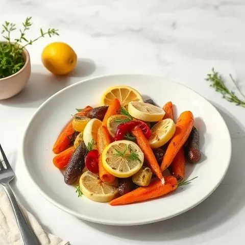 Smoky Lemon-Roasted Fennel & Carrots