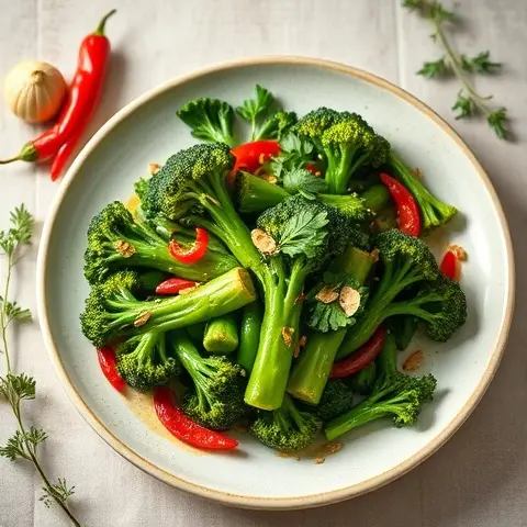 Sautéed Broccoli Rabe with Chili and Olive Oil
