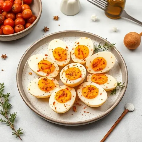 Zesty Pickled Eggs with Spices