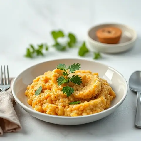 Warm Millet & Leek Mash with Fresh Parsley