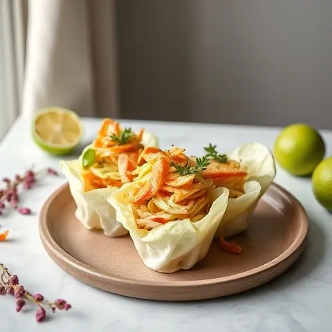 Sriracha-Lime Cabbage Slaw Cups