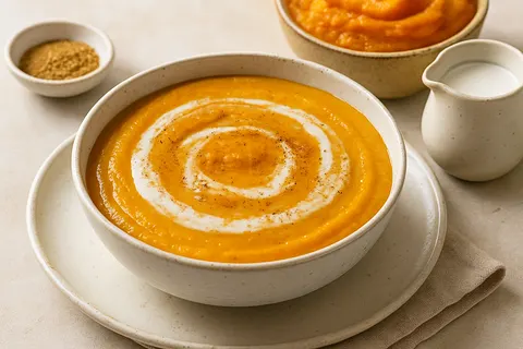 Warm Cardamom Pumpkin Custard with Coconut Milk