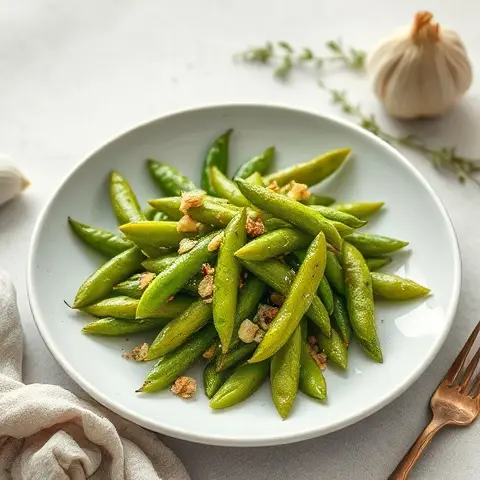 Garlic-Herb Edamame Pods