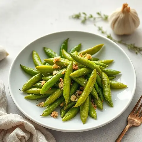Garlic-Herb Edamame Pods
