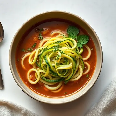 Nutritious Zoodle Ramen with Bone Broth