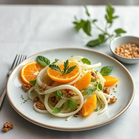 Zesty Fennel, Orange & Walnut Salad