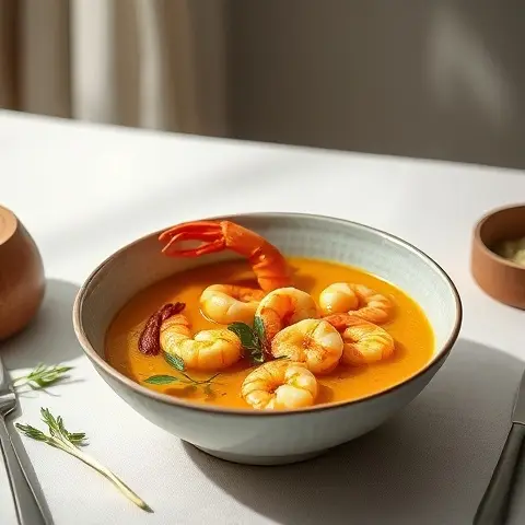 Rosewater-Turmeric Prawn & Fennel Broth