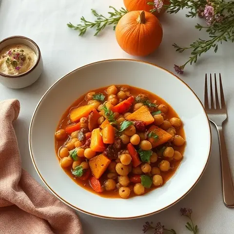 Moroccan Chickpea & Butternut Stew