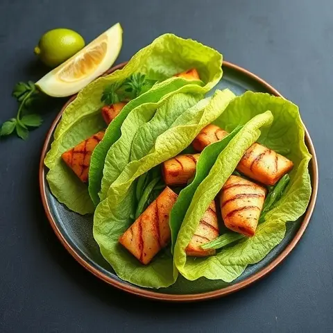 Cumin-Lime Grilled Fish Lettuce Tacos