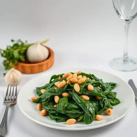 Sautéed Swiss Chard with Garlic & Pine Nuts