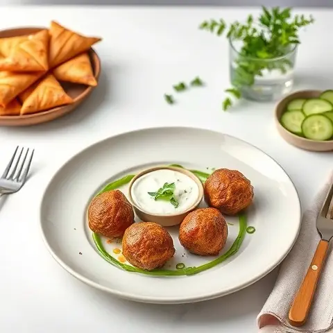 Spiced Lamb Meatballs with Cucumber-Yogurt Dip