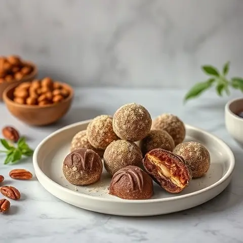 Nutty Pecan Cocoa Truffles