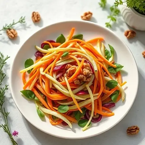 Beet and Apple-Free Slaw with Walnuts