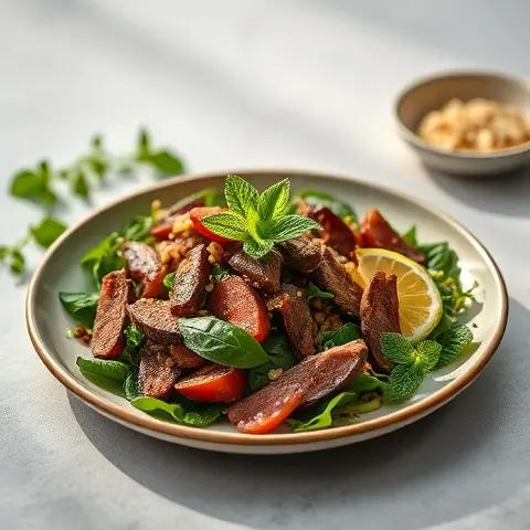 Thai Beef Salad with Lime, Mint & Crispy Shallots