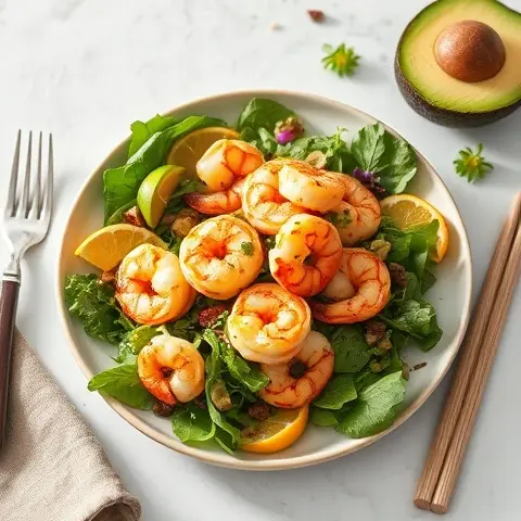 Grilled Shrimp & Avocado Citrus Salad