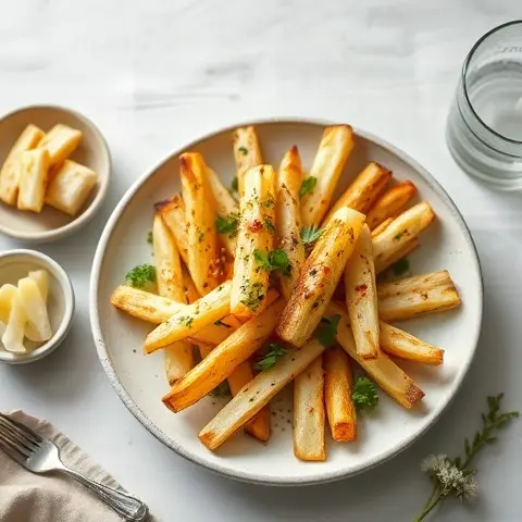 Garlic-Herb Roasted Celeriac Fries