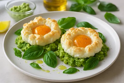 Avocado-Basil Cloud Eggs