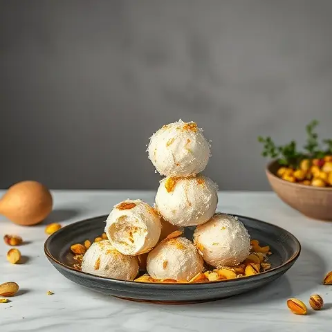 Toasted Coconut & Pistachio Fat Bombs