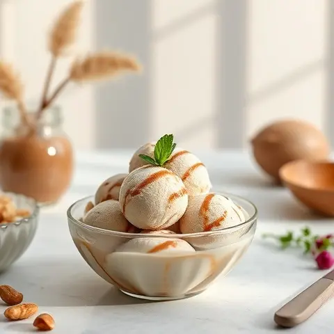 Creamy Mocha-Nut Keto Ice Cream