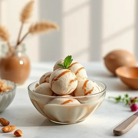 Creamy Mocha-Nut Keto Ice Cream
