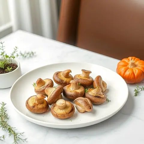 Garlic Roasted Mushrooms with Thyme