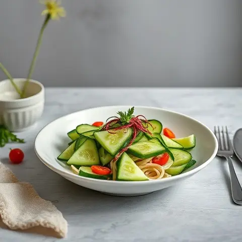 Thai Lemongrass Cucumber Ribbon Salad