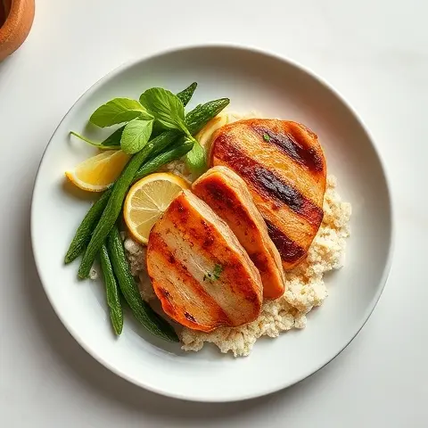 Cardamom Lime Tandoori Turkey Steaks with Charred Okra