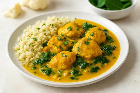 Coconut-Curry Chicken with Cauliflower Rice
