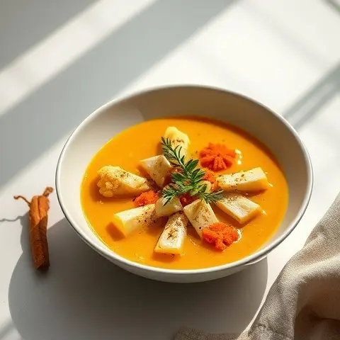 Turmeric Chicken and Cauliflower Soup