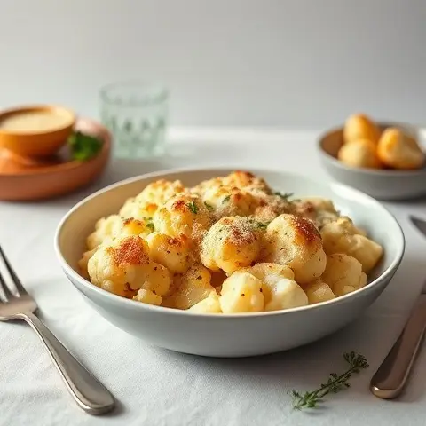 Creamy Parmesan Cauliflower Gratin (Low-Carb)
