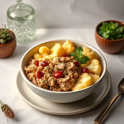 Cumin-Spiced Turkey & Roasted Cauliflower Bowl