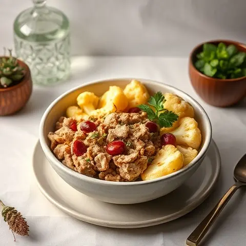 Cumin-Spiced Turkey & Roasted Cauliflower Bowl