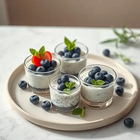 Blueberry Chia Yogurt Cups